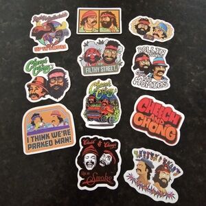 11 Cheech & Chong stickers - approx. 2" each